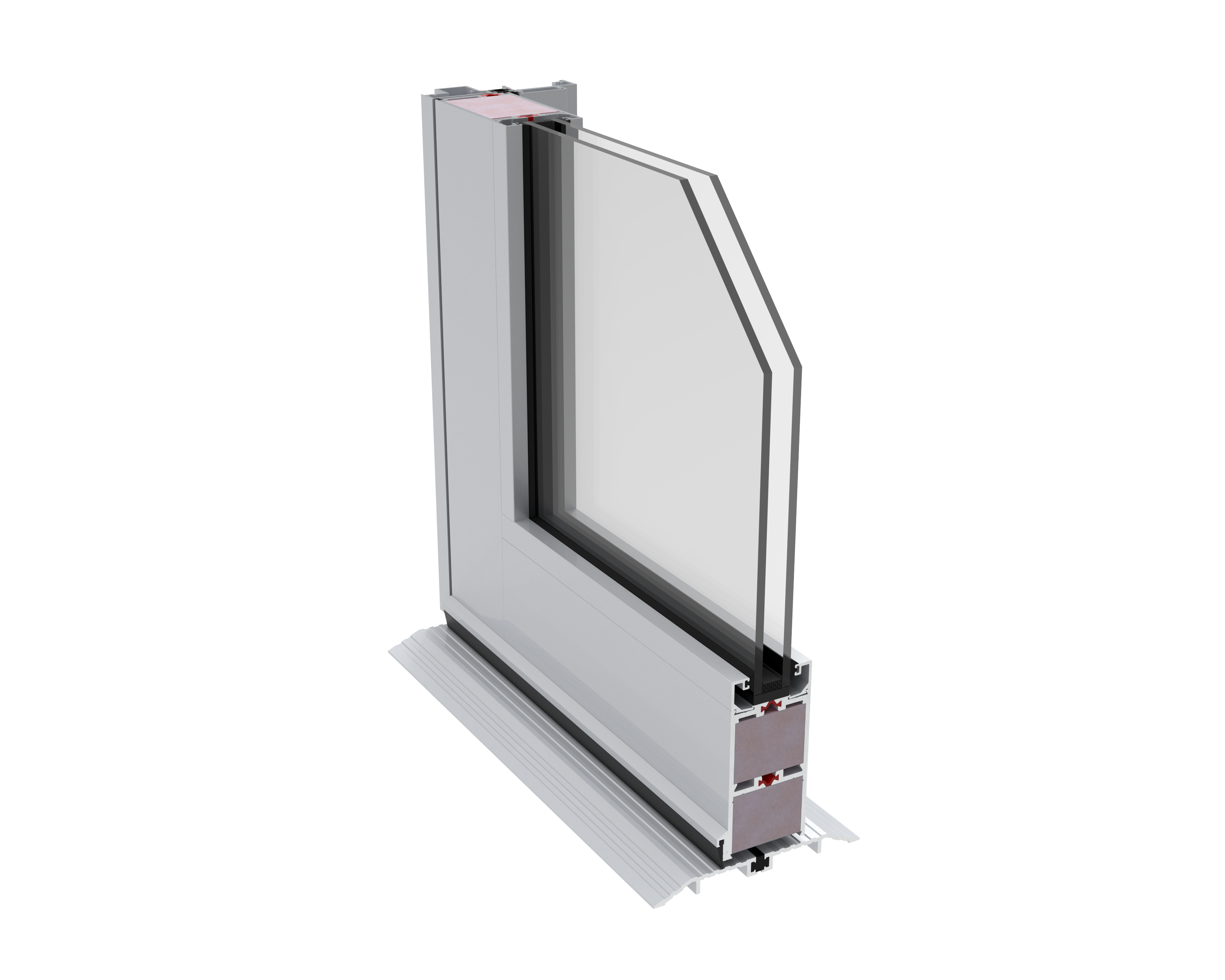 3D rendering of the Acro 400T thermal aluminum door system